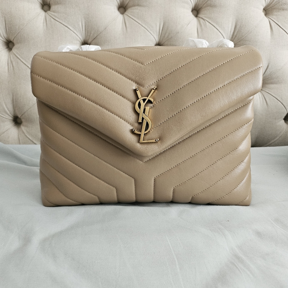 Saint Laurent Loulou medium dark latte bag